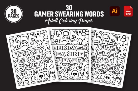 Gamer Stress Relief Coloring Pages V9: A Creative Digital Sanctuary