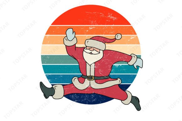 Jumping Christmas Santa Retro Sunset Art: A Strategic Asset for Creators and Entrepreneurs