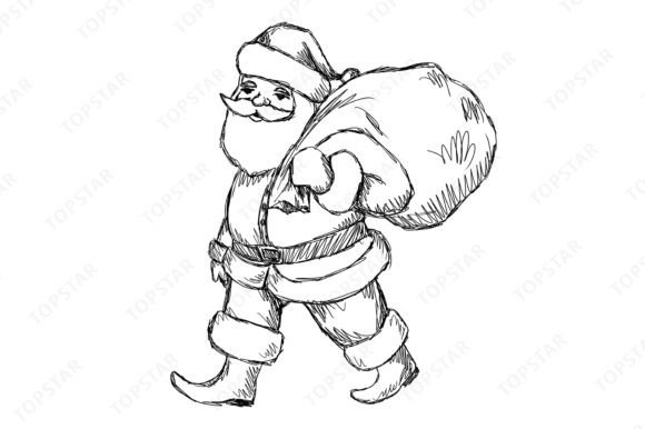 The Creative Power of a Santa Claus Black and White Drawing