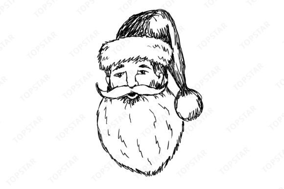 The Retro Santa Claus Portrait Sketch: A Creator's Asset