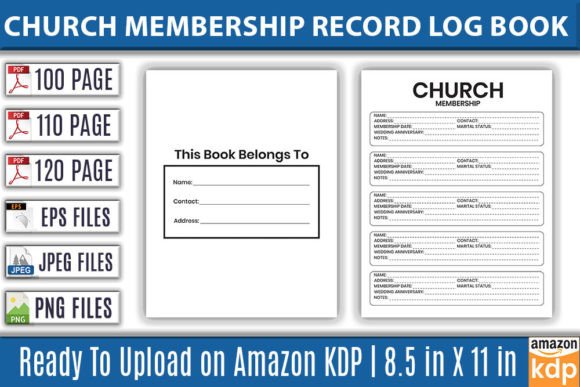 The Ultimate Church Membership Record Log Book for KDP Publishers