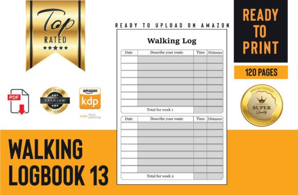 Walking Log Book 13: A Practical Tool for Mindful Movement